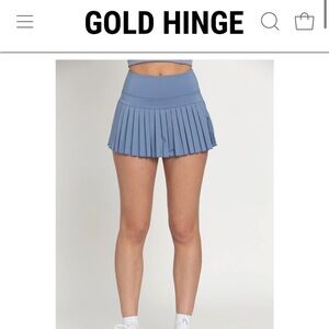 Goldhinge baby Blue Pleated Tennis Skort